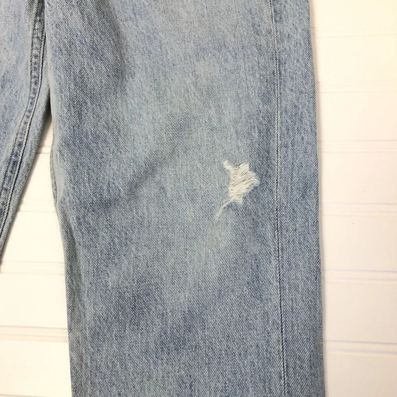 Agolde Riley High Rise Straight Crop Jeans Distressed Womens Size 27 In Shatter - Picture 4 of 11